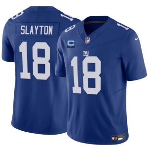 Men's New York Giants #18 Darius Slayton Blue 2025 F.U.S.E. With 1-Star C Patch Vapor Untouchable Limited Football Stitched Jersey