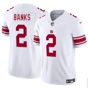 Men's New York Giants #2 Deonte Banks White 2025 F.U.S.E. Vapor Untouchable Limited Football Stitched Jersey
