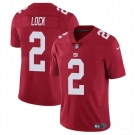 Men's New York Giants #2 Drew Lock Red Vapor Untouchable Limited Football Stitched Jersey