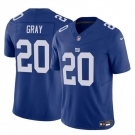 Men's New York Giants #20 Eric Gray Blue 2023 F.U.S.E. Vapor Untouchable Limited Football Stitched Jersey