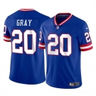 Men's New York Giants #20 Eric Gray Royal Throwback Vapor Untouchable Limited Football Stitched Jersey