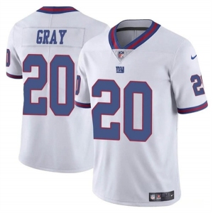 Men's New York Giants #20 Eric Gray White Color Rush Limited Football Stitched Jersey