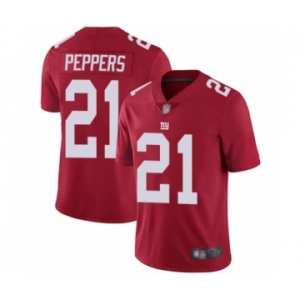 Men's New York Giants #21 Jabrill Peppers Red Alternate Vapor Untouchable Limited Player Football Jersey