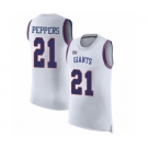 Men's New York Giants #21 Jabrill Peppers White Rush Player Name & Number Tank Top Football Jersey