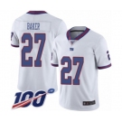 Men's New York Giants #27 Deandre Baker Limited White Rush Vapor Untouchable 100th Season Football Jersey