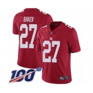 Men's New York Giants #27 Deandre Baker Red Limited Red Inverted Legend 100th Season Football Jersey