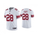 Men's New York Giants #28 Cordale Flott White Vapor Untouchable Limited Stitched NFL Jersey