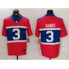 Men's New York Giants #3 Deonte Banks Century Red Alternate Vapor FUSE Limited Stitched Jersey