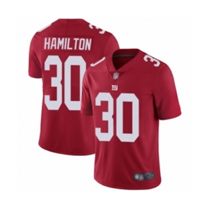 Men's New York Giants #30 Antonio Hamilton Red Limited Red Inverted Legend Football Jersey