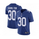 Men's New York Giants #30 Antonio Hamilton Royal Blue Team Color Vapor Untouchable Limited Player Football Jersey