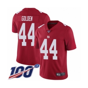 Men's New York Giants #44 Markus Golden Red Limited Red Inverted Legend 100th Season Football Jersey