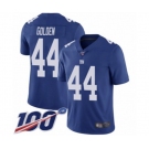 Men's New York Giants #44 Markus Golden Royal Blue Team Color Vapor Untouchable Limited Player 100th Season Football Jersey