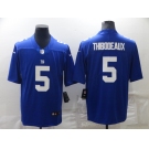 Men's New York Giants #5 Kayvon Thibodeaux 2022 Blue Vapor Untouchable Limited Stitched Jersey