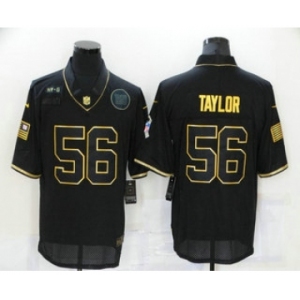 Men's New York Giants #56 Lawrence Taylor Black Gold 2020 Salute To Service Stitched NFL Nike Limited Jersey