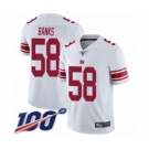 Men's New York Giants #58 Carl Banks White Vapor Untouchable Limited Player 100th Season Football Jersey