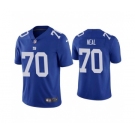 Men's New York Giants #70 Evan Neal Blue Vapor Untouchable Limited Stitched Jersey