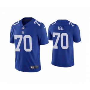 Men's New York Giants #70 Evan Neal Blue Vapor Untouchable Limited Stitched Jersey