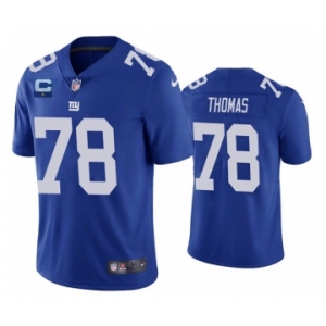 Men's New York Giants #78 Andrew Thomas Blue With C Patch Vapor Untouchable Limited Stitched Jersey