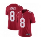 Men's New York Giants #8 Daniel Jones Red Alternate Vapor Untouchable Limited Player Football Jersey