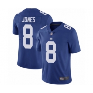 Men's New York Giants #8 Daniel Jones Royal Blue Team Color Vapor Untouchable Limited Player Football Jersey