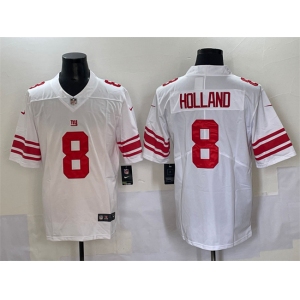 Men's New York Giants #8 Jevon Holland White 2025 Vapor Untouchable Limited Football Stitched Jersey
