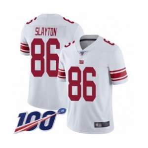 Men's New York Giants #86 Darius Slayton White Vapor Untouchable Limited Player 100th Season Football Jersey