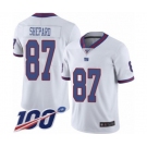 Men's New York Giants #87 Sterling Shepard Limited White Rush Vapor Untouchable 100th Season Football Jersey