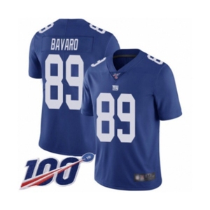 Men's New York Giants #89 Mark Bavaro Royal Blue Team Color Vapor Untouchable Limited Player 100th Season Football Jersey