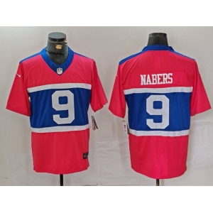Men's New York Giants #9 Malik Nabers Century Red Alternate Vapor F.U.S.E. Limited Football Stitched Jersey