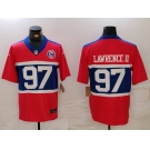 Men's New York Giants #97 Dexter Lawrence II Limited Red Alternate FUSE Team Patch Vapor Jersey