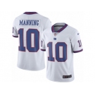 Men's Nike New York Giants #10 Eli Manning Limited White Rush NFL Jersey