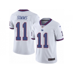 Men's Nike New York Giants #11 Phil Simms Limited White Rush NFL Jersey