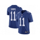 Men's Nike New York Giants #11 Phil Simms Vapor Untouchable Limited Royal Blue Team Color NFL Jersey