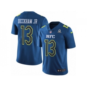 Men's Nike New York Giants #13 Odell Beckham Jr Limited Blue 2017 Pro Bowl NFL Jersey