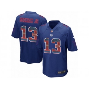 Men's Nike New York Giants #13 Odell Beckham Jr Limited Royal Blue Strobe NFL Jersey