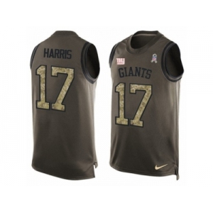 Men's Nike New York Giants #17 Dwayne Harris Limited Green Salute to Service Tank Top NFL Jersey