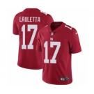 Men's Nike New York Giants #17 Kyle Lauletta Red Alternate Vapor Untouchable Limited Player NFL Jersey