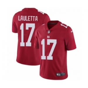 Men's Nike New York Giants #17 Kyle Lauletta Red Alternate Vapor Untouchable Limited Player NFL Jersey
