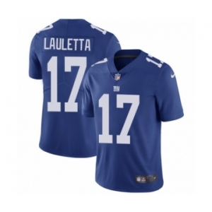 Men's Nike New York Giants #17 Kyle Lauletta Royal Blue Team Color Vapor Untouchable Limited Player NFL Jersey