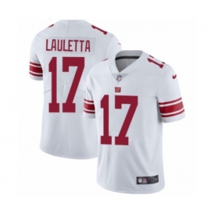 Men's Nike New York Giants #17 Kyle Lauletta White Vapor Untouchable Limited Player NFL Jersey