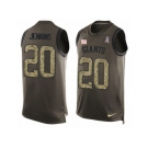 Men's Nike New York Giants #20 Janoris Jenkins Limited Green Salute to Service Tank Top NFL Jersey