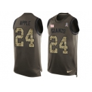 Men's Nike New York Giants #24 Eli Apple Limited Green Salute to Service Tank Top NFL Jersey