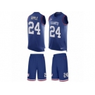 Men's Nike New York Giants #24 Eli Apple Limited Royal Blue Tank Top Suit NFL Jersey