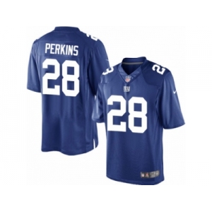 Men's Nike New York Giants #28 Paul Perkins Limited Royal Blue Team Color NFL Jersey