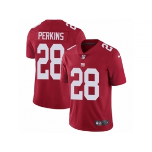 Men's Nike New York Giants #28 Paul Perkins Vapor Untouchable Limited Red Alternate NFL Jersey