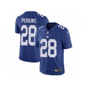Men's Nike New York Giants #28 Paul Perkins Vapor Untouchable Limited Royal Blue Team Color NFL Jersey