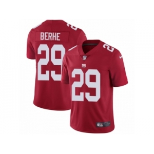 Men's Nike New York Giants #29 Nat Berhe Vapor Untouchable Limited Red Alternate NFL Jersey