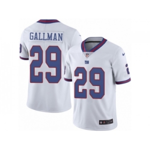 Men's Nike New York Giants #29 Wayne Gallman Limited White Rush NFL Jersey