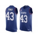 Men's Nike New York Giants #43 Bobby Rainey Limited Royal Blue Player Name & Number Tank Top NFL Jersey