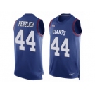 Men's Nike New York Giants #44 Mark Herzlich Limited Royal Blue Player Name & Number Tank Top NFL Jersey